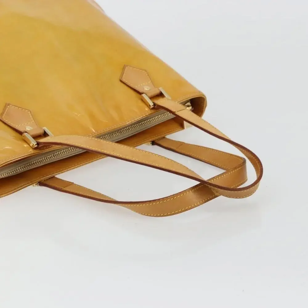 Louis Vuitton Monogram Vernis Houston Handbag Beige